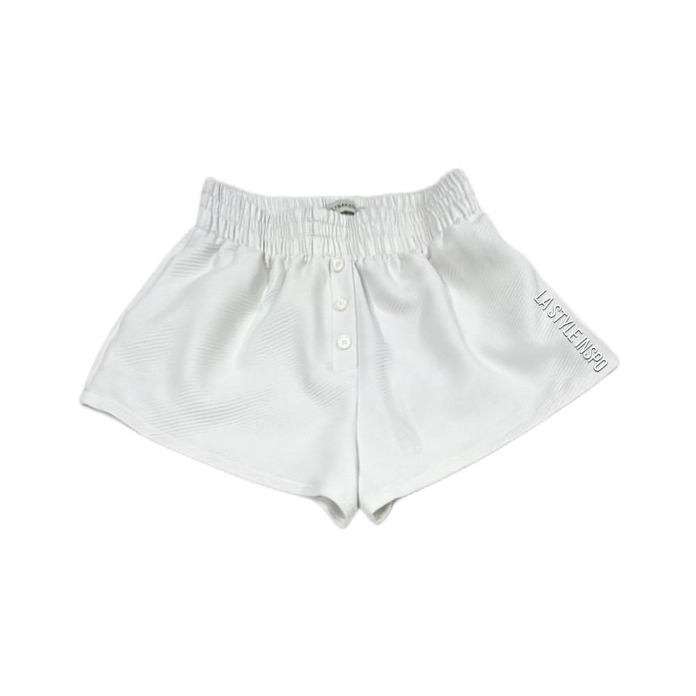 CULTNAKED High Waste Mini Shorts Flowy in White Creamy Size L